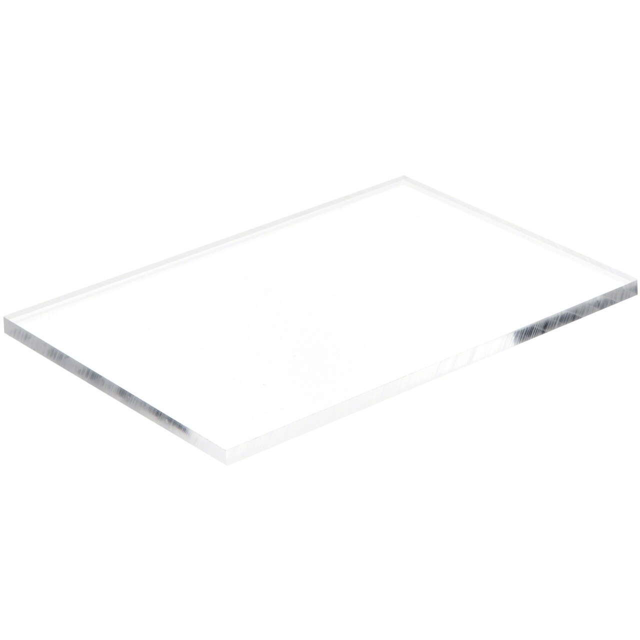 Plymor Clear Acrylic Rectangular Polished Edge Display Base, 6" W x 4" D x 0.25" H